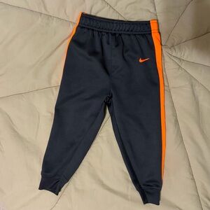 Nike Dri-fit Kids Black and Orange Athletic Pants